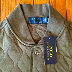 NWT $228 Polo Ralph Lauren Quilted Cotton Spring Bomber Jacket Mens Medium NEW